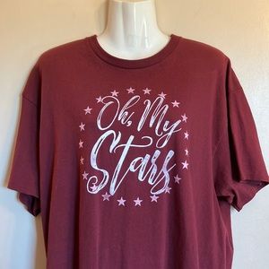 Cute “Southern” style burgundy cotton tee shirt from Rural King, NWOT, size XL!